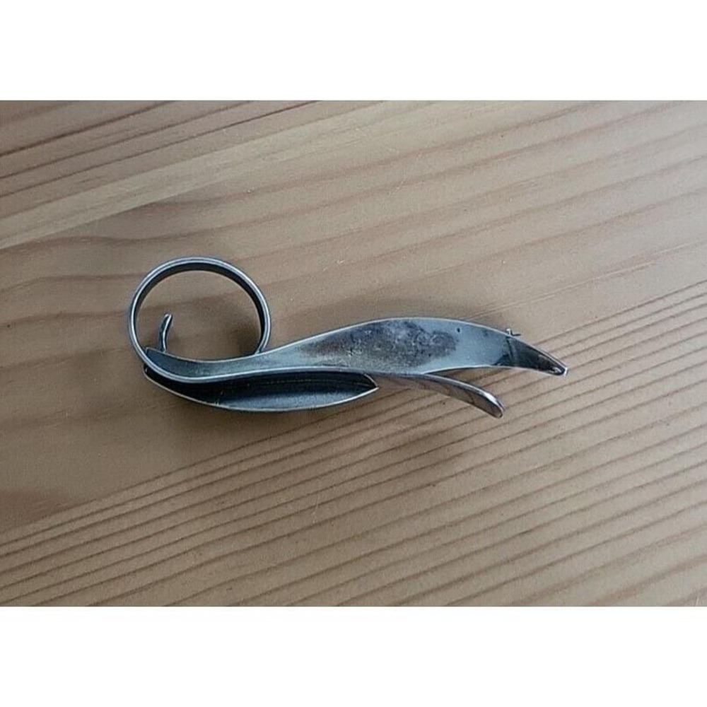 Bill Tendler Vintage Sterling Silver Modernist Hand Made Pin Brooch